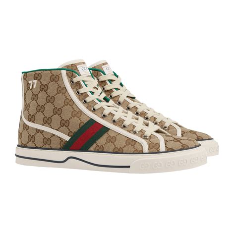 gucci tennis 1977 high-top sneakers|Gucci tennis 1977 canvas sneakers.